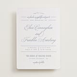 "Simple Formality" - Letterpress Wedding Invitations in Provincial Blue by Everett Paper Goods - Front