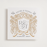 "Spellbound" - Letterpress Wedding Invitations in Faux Gold by Pink House Press - Front