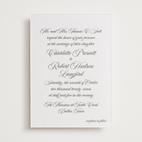 "Lowcountry" - Letterpress Wedding Invitations in Graphite by Megan Davis - Front