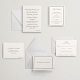 "Lowcountry" - Letterpress Wedding Invitations in Graphite by Megan Davis - Invitation Suite