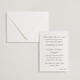 "Lowcountry" - Letterpress Wedding Invitations in Graphite by Megan Davis - Invitation with Envelope