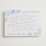 "Shoreline" - Letterpress Wedding Invitations in Sky Blue by Oscar and Emma - Karly Depew - Front