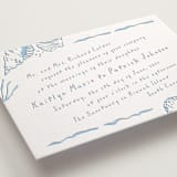 "Shoreline" - Letterpress Wedding Invitations in Sky Blue by Oscar and Emma - Karly Depew - Detail