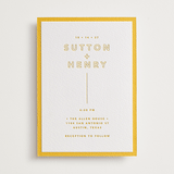"Color Tone" - Letterpress Wedding Invitations in Dandelion by Kindred Fields - Front