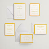 "Color Tone" - Letterpress Wedding Invitations in Dandelion by Kindred Fields - Invitation Suite
