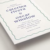 "With a Twist" - Letterpress Wedding Invitations in Blue Violet by Olivia Raufman - Detail