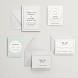 "With a Twist" - Letterpress Wedding Invitations in Blue Violet by Olivia Raufman - Invitation Suite