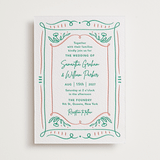 "Sketch" - Letterpress Wedding Invitations in Shamrock by Elly - Front