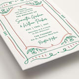 "Sketch" - Letterpress Wedding Invitations in Shamrock by Elly - Detail