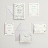 "Sketch" - Letterpress Wedding Invitations in Shamrock by Elly - Invitation Suite