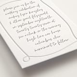 "Artist Hand" - Letterpress Wedding Invitations in Artist Hand by Heather Schertzer - Detail
