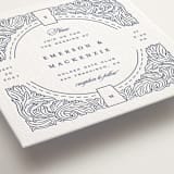 "Acanthus leaves" - Letterpress Wedding Invitations in Lapis by Yuliya Evseeva - Detail