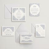 "Acanthus leaves" - Letterpress Wedding Invitations in Lapis by Yuliya Evseeva - Invitation Suite