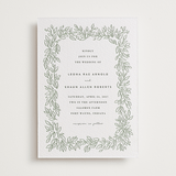 "Lovely Leaves" - Letterpress Wedding Invitations in Lovely Leaves by Jessie Steury - Front