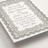 "Bridal Veil" - Letterpress Wedding Invitations in Gravel by Katharine Watson - Detail