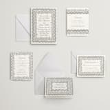 "Bridal Veil" - Letterpress Wedding Invitations in Gravel by Katharine Watson - Invitation Suite