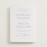 "Modern Air" - Letterpress Wedding Invitations in Provincial Blue by Stacey Meacham - Front