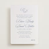 "Aristocratic" - Letterpress Wedding Invitations in Provincial Blue by Creo Study - Front