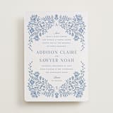 "Sweet Garden" - Letterpress Wedding Invitations in Provincial Blue by Erin German - Front
