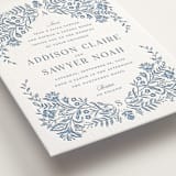 "Sweet Garden" - Letterpress Wedding Invitations in Provincial Blue by Erin German - Detail