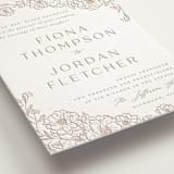 "Camellia.." - Letterpress Wedding Invitations in Latte by Vera Lim - Detail