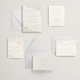 "Camellia.." - Letterpress Wedding Invitations in Latte by Vera Lim - Invitation Suite