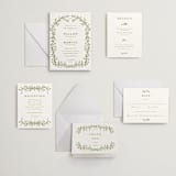 "Greenery Vine" - Letterpress Wedding Invitations in Pistachio by Susan Moyal - Invitation Suite