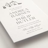 "Mountain Serenity" - Letterpress Wedding Invitations in Graphite by Lucrecia Caporale - Detail