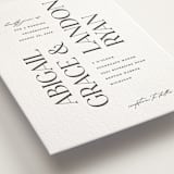 "Tallest" - Letterpress Wedding Invitations in Soft Black by Pixel and Hank - Detail