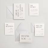 "Tallest" - Letterpress Wedding Invitations in Soft Black by Pixel and Hank - Invitation Suite