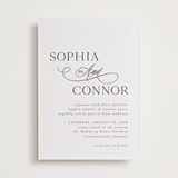 "Us" - Letterpress Wedding Invitations in Soft Black by Nicole Walsh - Front