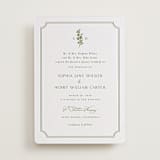 "Simply Elegant" - Letterpress Wedding Invitations in Pistachio by Yaling Hou Suzuki - Front