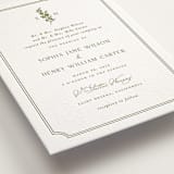 "Simply Elegant" - Letterpress Wedding Invitations in Pistachio by Yaling Hou Suzuki - Detail