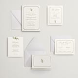 "Simply Elegant" - Letterpress Wedding Invitations in Pistachio by Yaling Hou Suzuki - Invitation Suite