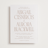 "title" - Letterpress Wedding Invitations in Latte by JoAnn Jinks - Front