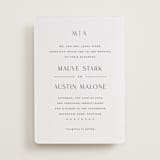 "Simple charm" - Letterpress Wedding Invitations in Soft Black by Stacey Meacham - Front