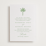 "Iconic" - Letterpress Wedding Invitations in Pear by Creo Study - Front