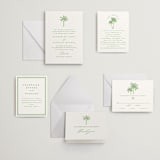 "Iconic" - Letterpress Wedding Invitations in Pear by Creo Study - Invitation Suite