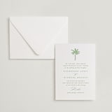 "Iconic" - Letterpress Wedding Invitations in Pear by Creo Study - Invitation with Envelope