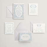 "Garden romance" - Letterpress Wedding Invitations in Sky Blue by Creo Study - Invitation Suite