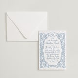 "Garden romance" - Letterpress Wedding Invitations in Sky Blue by Creo Study - Invitation with Envelope