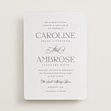 "Ambrose" - Letterpress Wedding Invitations in Soft Black by Olivia Raufman - Front