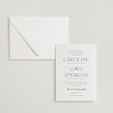 "Ambrose" - Letterpress Wedding Invitations in Soft Black by Olivia Raufman - Invitation with Envelope