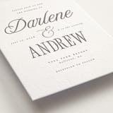 "Icon" - Letterpress Wedding Invitations in Gravel by Vera Lim - Detail
