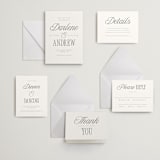 "Icon" - Letterpress Wedding Invitations in Gravel by Vera Lim - Invitation Suite