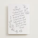 "Note" - Letterpress Wedding Invitations in Gravel by Baumbirdy - Front