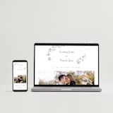 "Note" - Letterpress Wedding Invitations in Gravel by Baumbirdy - Free Wedding Website