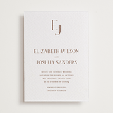 "chic" - Letterpress Wedding Invitations in Burnt Sienna by Vanessa Doyle - Front