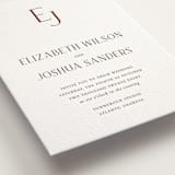 "chic" - Letterpress Wedding Invitations in Burnt Sienna by Vanessa Doyle - Detail
