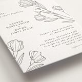 "Bouvardia" - Letterpress Wedding Invitations in Graphite by Deynaaz Daraei - Detail
